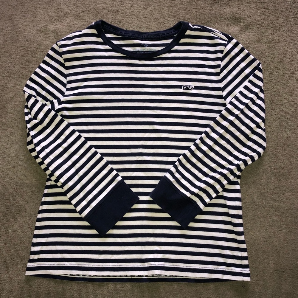 VINEYARD VINES STRIPED LONG SLEEVE T-SHIRT